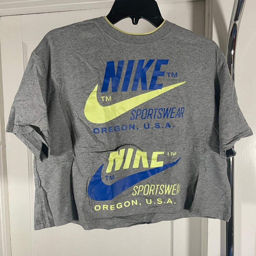 Nike Sportswear NSW Icon Clash Shirt Womens XL Crop Big Swoosh Performance Tee